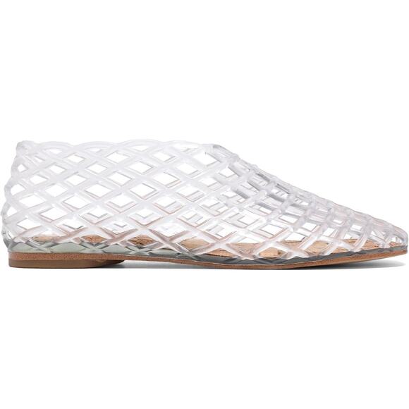 New Womens Size 10 Clear Jelly Slide On Low Heel Sandals Mesh Sandals Shoes - Picture 1 of 6